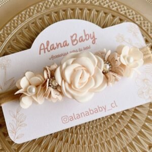 Corona de flores Beige