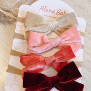 Set diademas Velvet Rosado