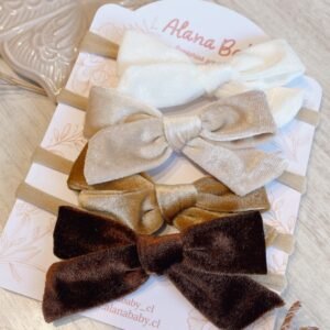 Set Diademas Velvet tierra